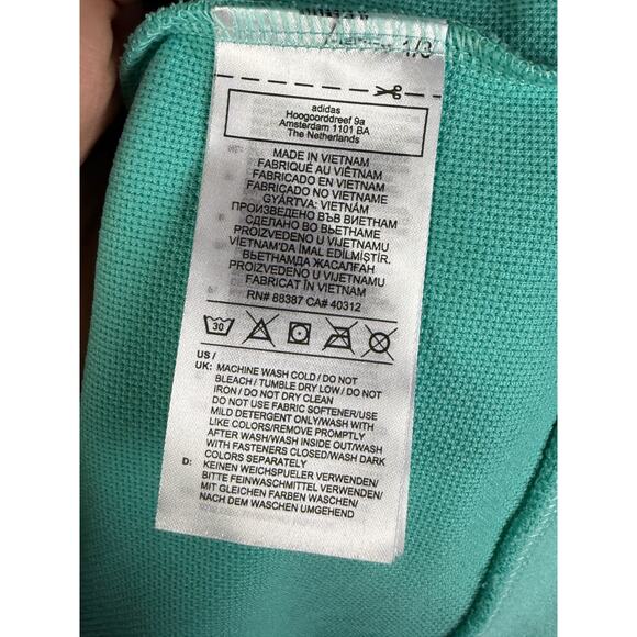 Adidas Club Golf 1/4 Zip Pullover Activewear Lightweight Semi Mint Rush Mens 2XL - Picture 6 of 9